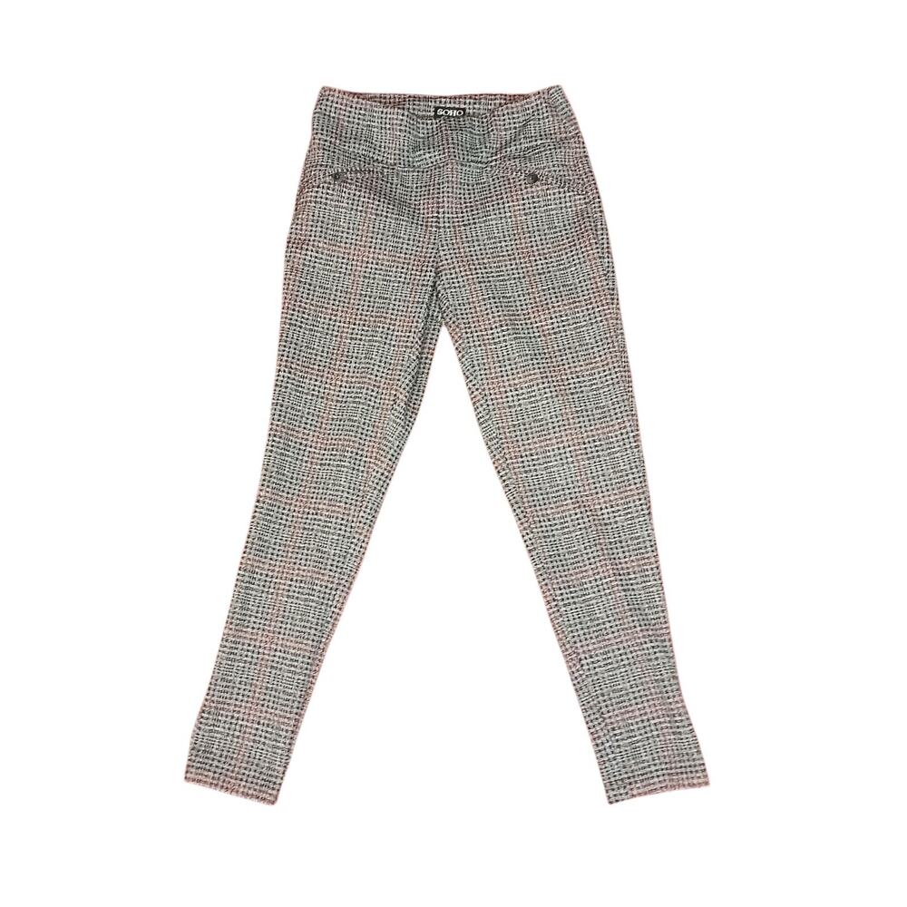 SOHO Apparel Ltd Women's Pants Small Black Check Stretch‎ Pull On Slim Fit Y2K